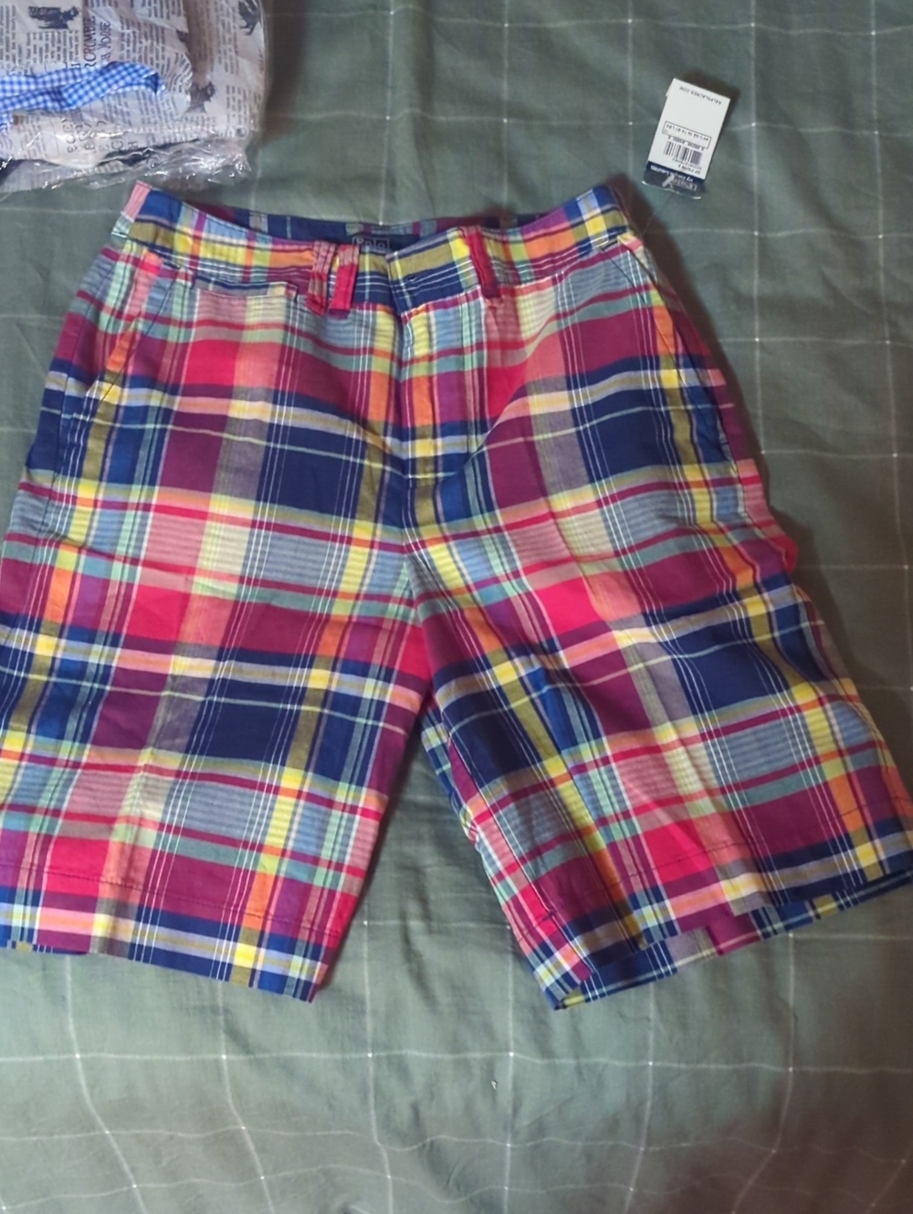 Boy's Multicolor Plaid Casual Shorts